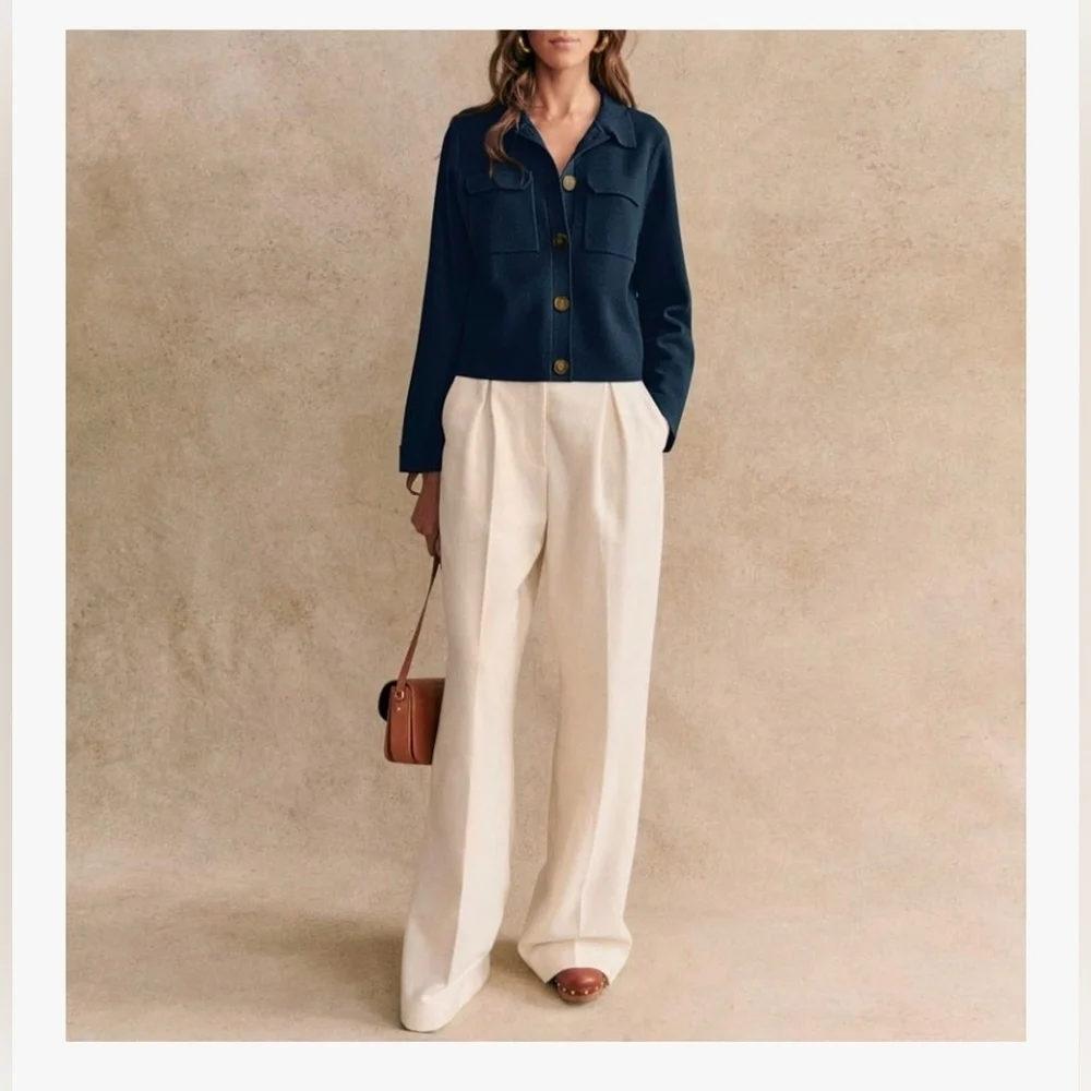 Senllen Women Cropped Cardigan #1133 NWOT - Picture 6 of 11